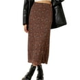 thumbnail image 2 of Lnzyyephy Women´s Casual Long Skirts, Floral Printed High Waist Simple Elegant Elastic Waist Skirts, Street Style Bottoms, 2 of 9