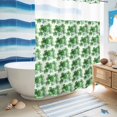 thumbnail image 5 of No Hook Shower Curtain, St Patricks Day Shower Curtains for Bathroom with See Through Top Window, Spring Watercolor Green Shamrock Waterproof & Washable Bath Curtain Extra Long 72"x84", 5 of 9