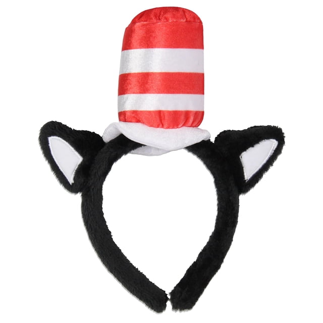 Diadema con forma de gato con sombrero de Dr. Seuss de Bioworld para adulto