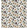 thumbnail image 3 of Jurassic Duvet Cover Set, Pattern Dinosaurs Enormous Museum History Cartoony Illustration, Decorative 3 Piece Bedding Set with 2 Pillow Shams, Queen Size, Dark Orange Burgundy, by Ambesonne, 3 of 3