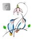 thumbnail image 2 of Inteprter Colgante de jardín Forma de pájaro Decoración Colgante Adorno para el hogar al aire libre con percha Decoración del hogar Azul Inteprter HA003700-01B, 2 of 6