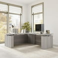 thumbnail image 3 of Stratus 72W x 78D L Shaped Standing Desk in Platinum Gray - Engineered Wood, 3 of 8