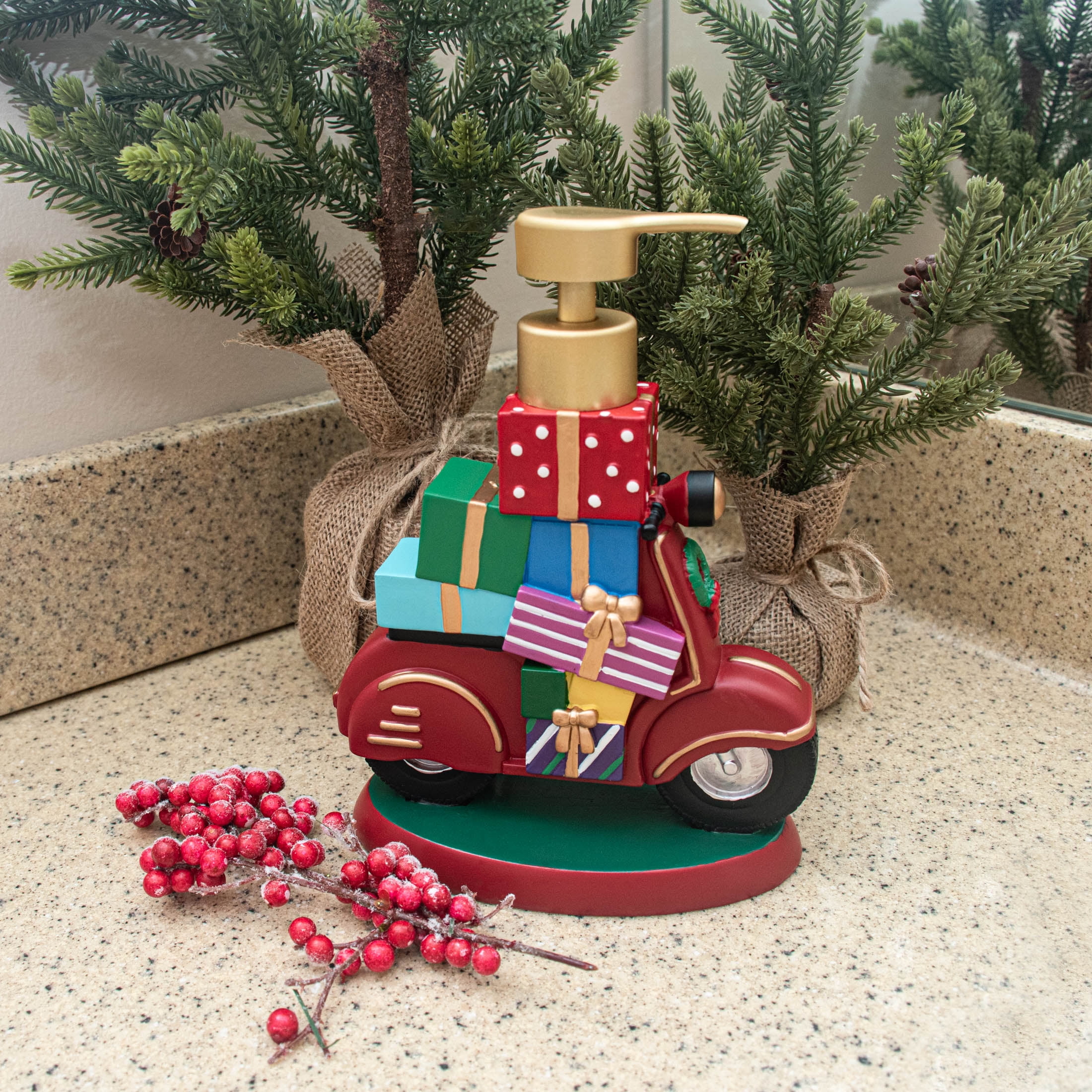 Holiday Gift-Filled Motorcycle Soap Dispenser