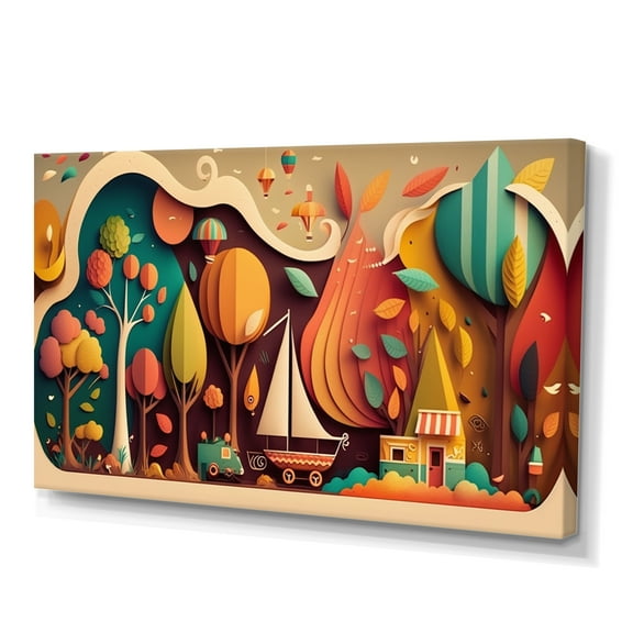 Designart Cottage Canvas Wall Art