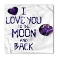 thumbnail image 1 of I Love You Bandana, Universe Moon Heart, Unisex Head and Neck Tie, by Ambesonne, 1 of 2