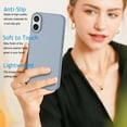 thumbnail image 6 of Apple iPhone 16 Shockproof Silicone Case, Rugged Soft Gel Rubber Cover, Ultra Slim Anti-Scratch Design with Microfiber Lining, Protective Phone Case for iPhone 16-Gray, 6 of 7