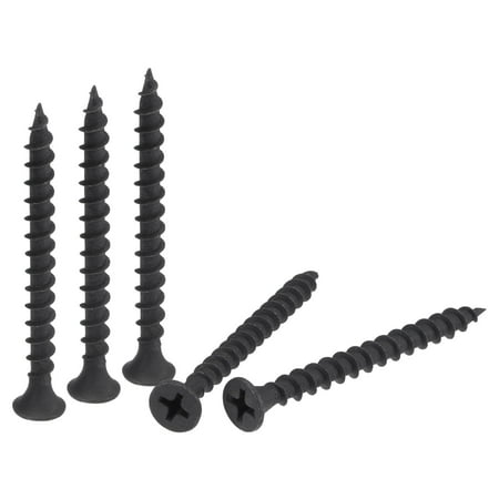 

Uxcell #8 x 1 31/32-Inch Wood Screws Carbon Steel Self Tapping Black 50 Pack