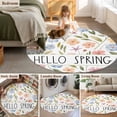 thumbnail image 5 of Round Rug 6Ft Washable Non-Slip, Spring Floral Circle Area Rugs for Living Room Bedroom, Colorful Flowers Elegant Pastoral Indoor Floor Mats Carpet Runner for Home Decor Aesthetic, 5 of 8