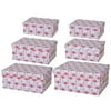 A&B Home Albany Storage Boxes With Flamingo Motif, Set of 6