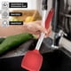 thumbnail image 3 of Juego de utensilios de cocina de 2 piezas, cabezales de silicona aptos para uso alimentario y mangos de acero inoxidable, color rojo, 3 of 5