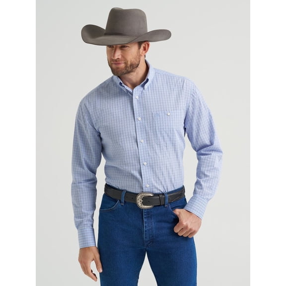 Wrangler Mens Classic Blue Paisley Shirt