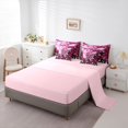 thumbnail image 5 of jejeloiu Cute Butterflies 7 Pieces Bedding Comforter Set,Chic Moth Full Bedding Set,Sliver Pink Diamond Fitted Sheet Flat Sheet For Girls,Ultra Soft Home Decor Reversible, 5 of 8
