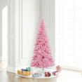 thumbnail image 3 of Vickerman 6.5' Pink Fir Slim Artificial Christmas Tree, Pink  Dura-lit LED Lights, 3 of 3