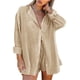thumbnail image 1 of Txlixc Blusa de manga larga de color sólido y pantalones cortos de cintura elástica Txlixc  moda, 1 of 7