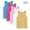 Blue / Hot Pink / Pink / White / Yellow, variant on Spazoro 5PC Girls Tank Tops, Sleeveless Crew Neck Solid Color 100% Cotton Undershirts for Toddler to Kids Size 2-3T