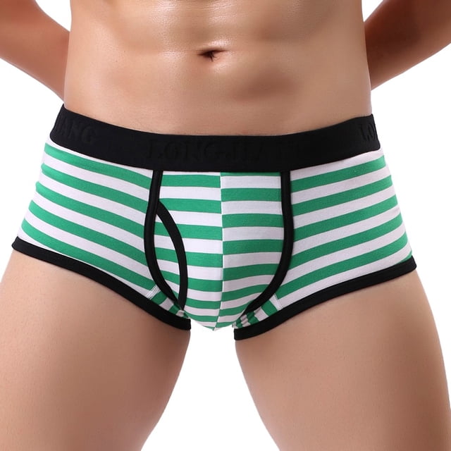 B91xZ Boxers sous-Vêtements pour Hommes en Coton Extensible Évacuant l'Humidité, Vert TG