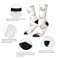 thumbnail image 4 of Fotbe Funny Chicken Calcetas Largas con Estampado para Hombre y Mujer – Calcetas de Compresión Transpirables y Elásticas, Viajar y Uso Diario Talla 5-11, 4 of 6