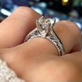 thumbnail image 5 of K-KED Gorgeous 925 Silver Plated Cubic Zircon Ring Women Delicate Jewelry Wedding Gift Sz 6-10-8, 5 of 5