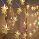 thumbnail image 5 of Guirnalda de luces LED navideñas con forma de estrella | 20 LED multicolores de color blanco cálido | Decoración navideña portátil a pilas de 3 m | Guirnalda para interiores, exteriores, fiestas,, 5 of 6
