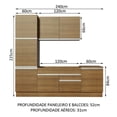 thumbnail image 3 of Cocina Integral 240cm Marrón Bari Madesa 01, 3 of 9