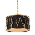 thumbnail image 2 of LNC Brass Chandelier 4 -light Modern Island Light with Black Drum Shade for Living Room, 2 of 12