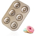 thumbnail image 1 of Sartén para donas, mini sartenes para donas antiadherentes de 6 cavidades, sartenes para hornear moldes para donas de acero al carbono, hojas para hornear para horno seguro y saludable (1 unidad) Adepaton LT65-1, 1 of 7