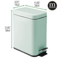 thumbnail image 3 of Bote de basura mDesign pequeño y moderno de 5 litros con forro extraíble, color verde, 3 of 8