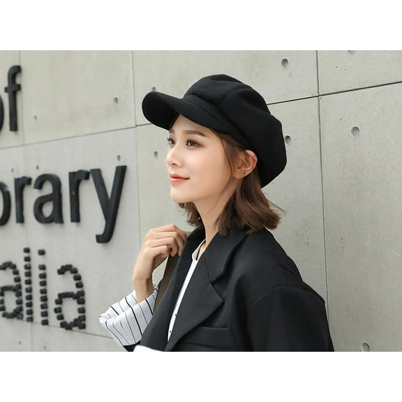 Autumn Winter Hats for Women Solid Plain Octagonal Newsboy Cap Men Ladies Casual Wool Hat Winter Beret Women Painter Caps Women Beret Newsboy Hat - 8 Panels Beret Hats Vintage Cabbie Hat Octagonal Cap