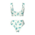 thumbnail image 6 of Rocae Turtle for Bikini Set for Women Two Piece Sexy High Swimsuits Split Crossover Bikini, 6 of 9