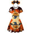 thumbnail image 1 of 2022 nuevo vestido para niñas Halloween bruja calabaza dibujos animados estampado 3D vestidos casuales ropa para niños verano princesa carnaval fiesta disfraz 3T (Tag110) Gao Jinjia LED, 1 of 2