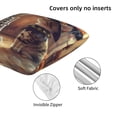 thumbnail image 4 of Halloween Throw Pillow Covers, Halloween Cat and Dog Skull Halloween Decorations Square Pillow Cases with Invisible Zipper for Bed Couch Sofa, Farmhouse Halloween Decor-2 Pack 18x18, 4 of 6