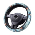 thumbnail image 2 of Kdxio Sea Marine And Lighthouse Print Elastic Stretch Steering Wheel Cover,Auto Steering Wheel Cover,15 Inch Anti-Slip,Warm in Winter and Cool in Summer,Fit Suvs,Vans Cars,Trucks, 2 of 7