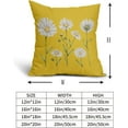 thumbnail image 4 of Spring Yellow Daisy Pillow Covers 18x18 Set of 2 Watercolor Floral Print Summer Flower Decorative Throw Pillows Outdoor Pillowcase Square Linen Farmhouse Cushion Case Decor for Couch Sofa Bed, 4 of 6