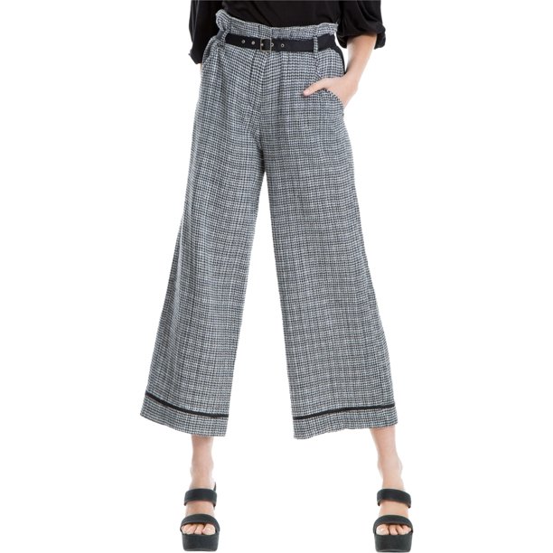 Max Studio London - Pantalones de pierna ancha informales para mujer, color negro, grande
