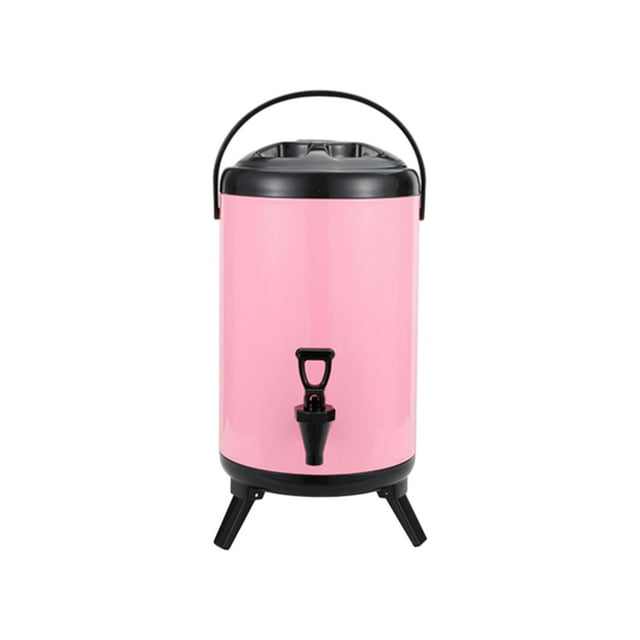 Cateissary Barriles aislantes de acero inoxidable de gran capacidad para almacenamiento de té imprescindibles para los amantes del té Teteras rosa