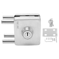 thumbnail image 1 of Push-type sliding gate lock, wear-resistant, concealed screws, stainless steel glass door lock without punching, 1 of 3