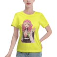 thumbnail image 1 of T-Shirt Basique à Manches Courtes pour Femmes Demon Slayer Lame Temple Ganlu Mili, 1 of 6