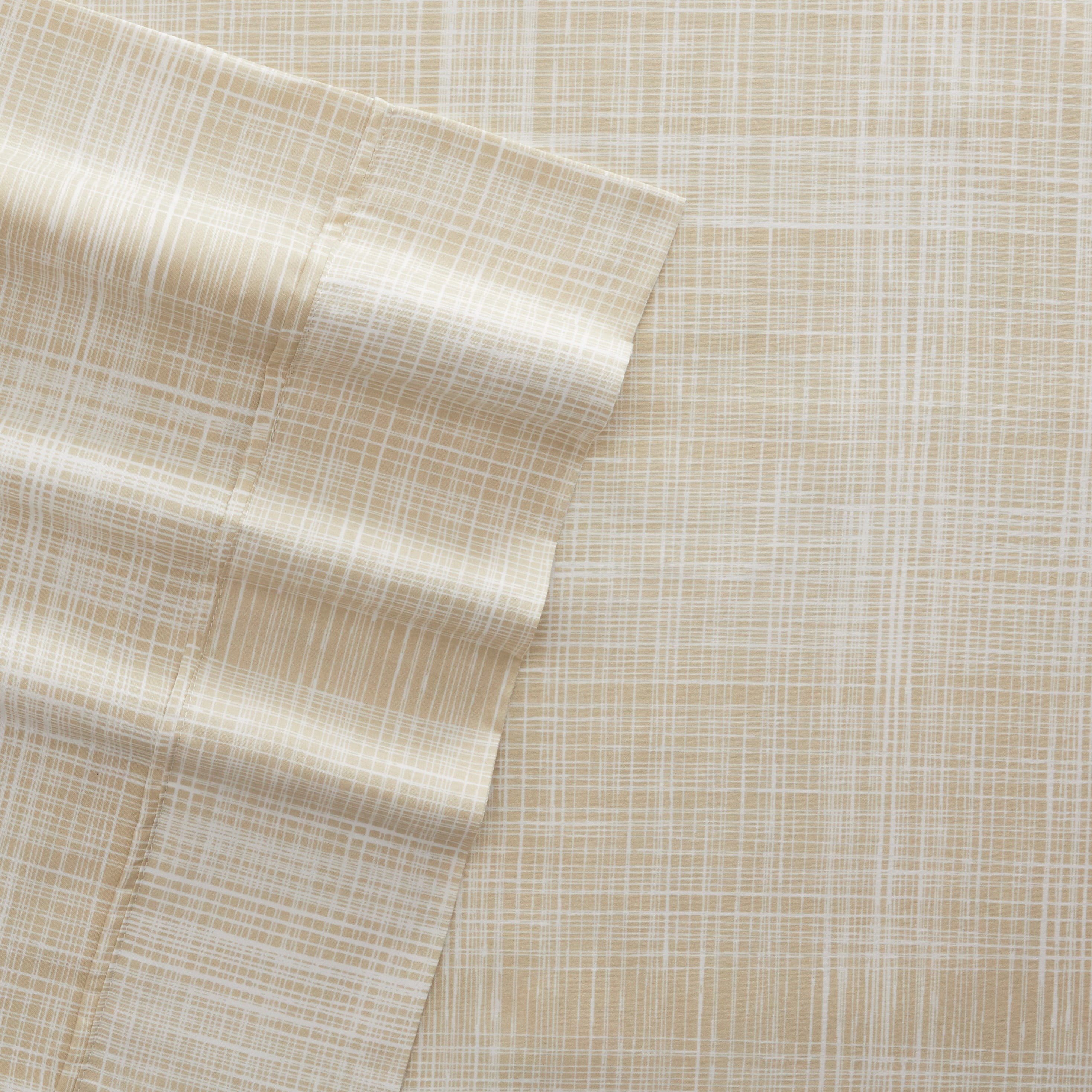 Noble Linens 4 Piece Pattern Microfiber Bed Sheets Set, Ray Thatch, Queen