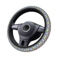 thumbnail image 4 of Elastic Steering Wheel Cover, Y2K aesthetic grid butterfly Stretch Thickening Car Steering Wheel Cover Women Men, Steering Wheel Protector Universal 15 in, 4 of 7