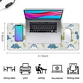 thumbnail image 5 of Long Mouse Pads for Desk,LightBeige Cartoon Dinosaurs Plants Desk Mats on Top Of Desks, Desk Mouse Pad Extra Large with 3mm Non-Slip Base and Stitched Edge for Gaming,Work,Home 31.5"x11.8", 5 of 5