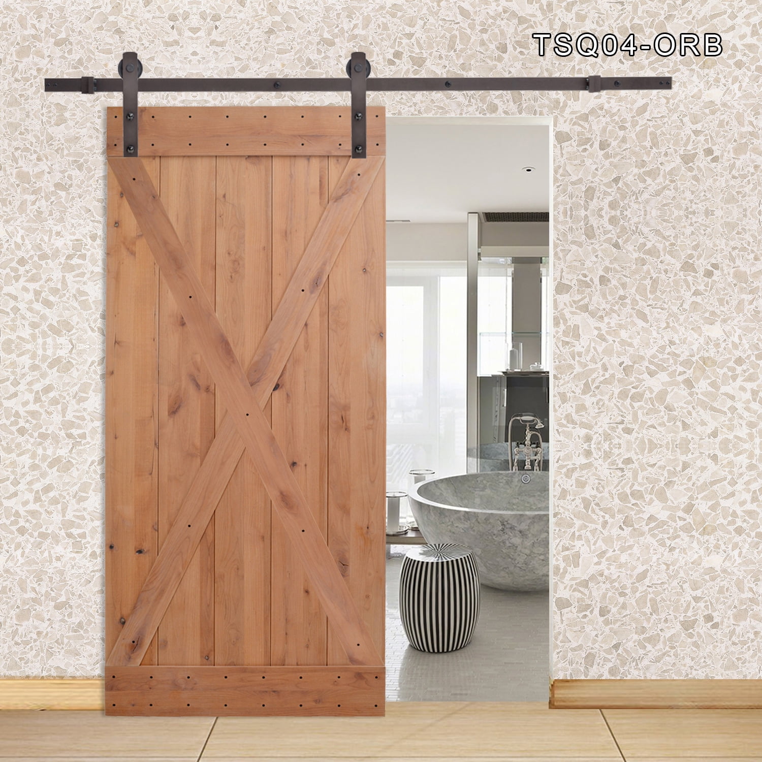 36 X84 Natural Primed Wood Solid Barn Knotty Alder Sliding