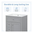 thumbnail image 5 of GDF Studio 24" Bathroom Vanity with Sink, Space Saving Cabinet with 3 Drawers and Adjustable Shelf, Gray, 5 of 8