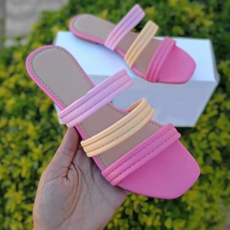 

Women s Flat Toe Sandals Simple Flat Heel Strappy Summer Slide Shoes