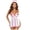 White, variant on Levmjia Women Striped Nurse Lingerie Spaghetti Strap Deep V Mini Sleep Dress Soft Breathable Indoor Leisure Stripe Print Straps Loose Flowy Fit Bedroom Halloween