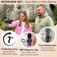 thumbnail image 2 of Wireless Lavalier Microphone for iPhone Mini Mic Android/Tablet/PC Video Recording Clip-on Mics with Rotatable Clip&Denoise Recording, Ideal for Vlog Tiktok Youtube Podcast Content Creator, 2 of 6