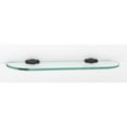 thumbnail image 4 of Alno Charlie's Collection 18" Glass Shelf with Brackets - Polished Brass, 4 of 7