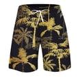 thumbnail image 4 of XINPING Swim Trunks with Compression Liner Lightweight Palm Tree Print Quick-Dry 4th Of July Swim Trunks with Pockets Upf 50+ Sun Protection Swimwear Bathing Suits, 4 of 5