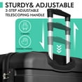 thumbnail image 4 of Luggage PC ABS Lightweight Suitcase with Wheels TSA Lock Hardshell Checked-Large Luggage 28 inch Black, 4 of 8