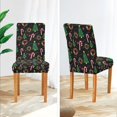 thumbnail image 3 of Yayeee 4 Pack Dining Chair Covers Stretch Parson Chairs Slipcovers Seat Protector, Black Christmas Tree Pattern, 3 of 6