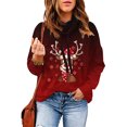 thumbnail image 2 of Sudadera Navideña Para Mujer Sudaderas Con Cuello Vuelto Camiseta Suelta Blusa de Manga Larga Tops Casuales Odeerbi ODB197851, 2 of 4
